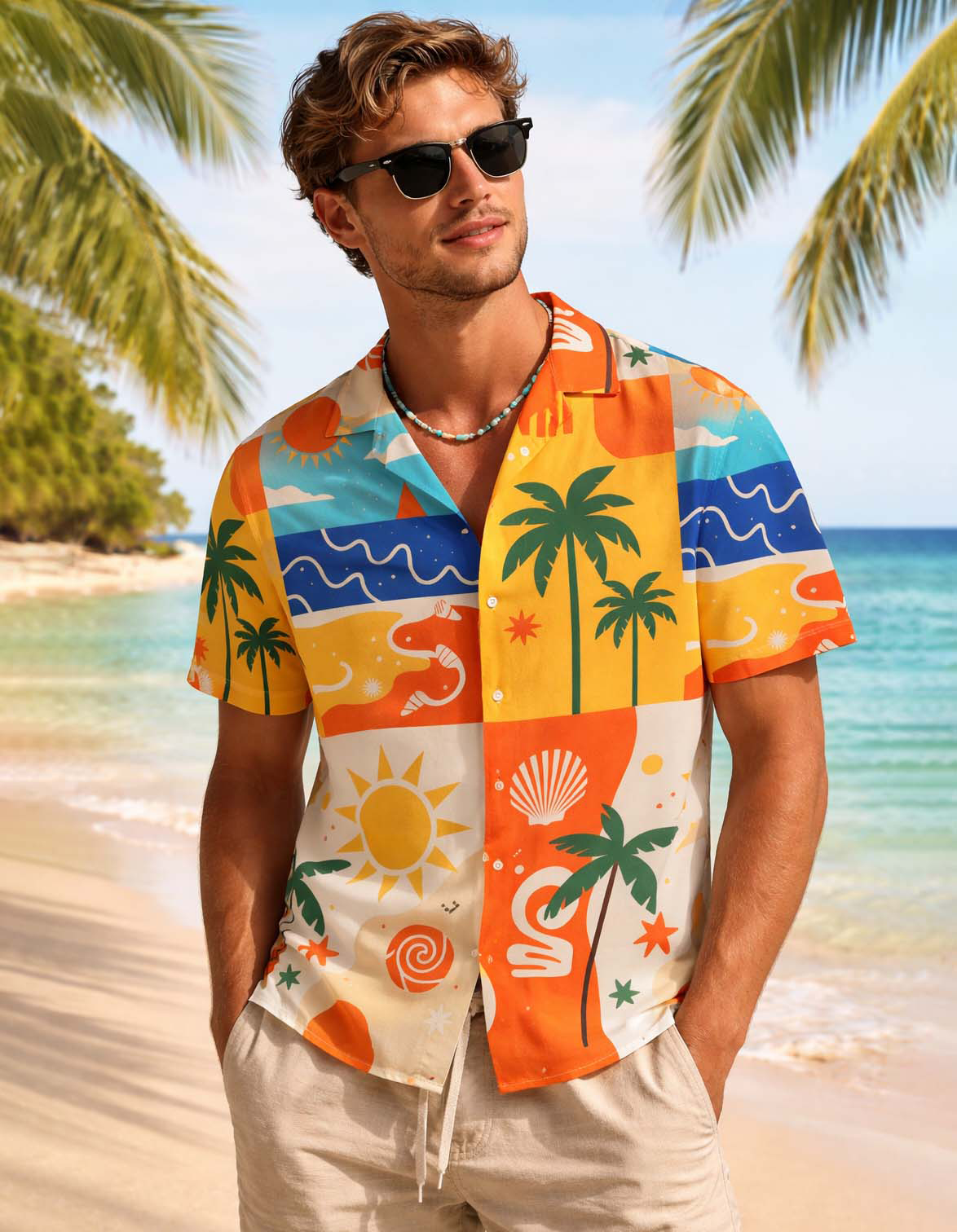 Beach Art Printed Shirt