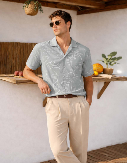 Retro Surfing Printed Shirt