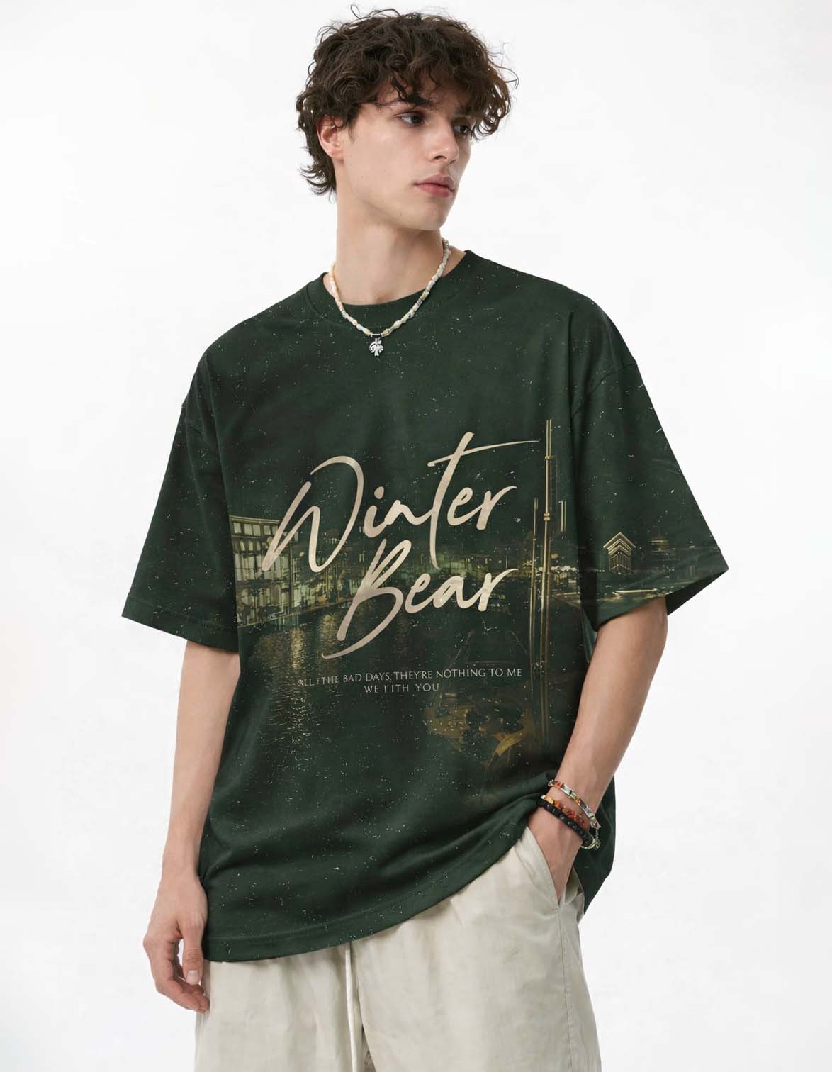 Winter Bear Printed T-Shirt