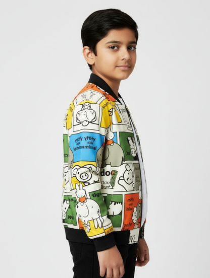 Printed Bomber Jacket #102
