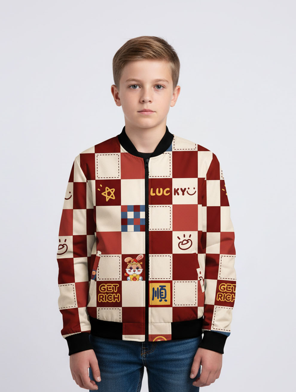 Printed Bomber Jacket #111