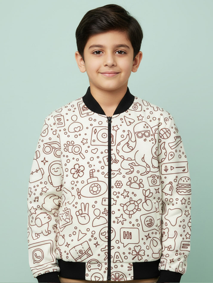 Printed Bomber Jacket #108