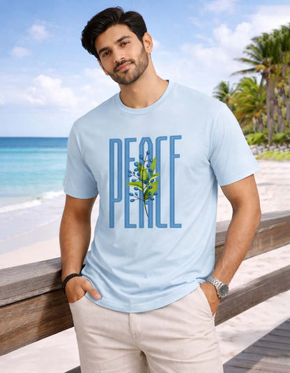 Peace Leaf Printed T-Shirt