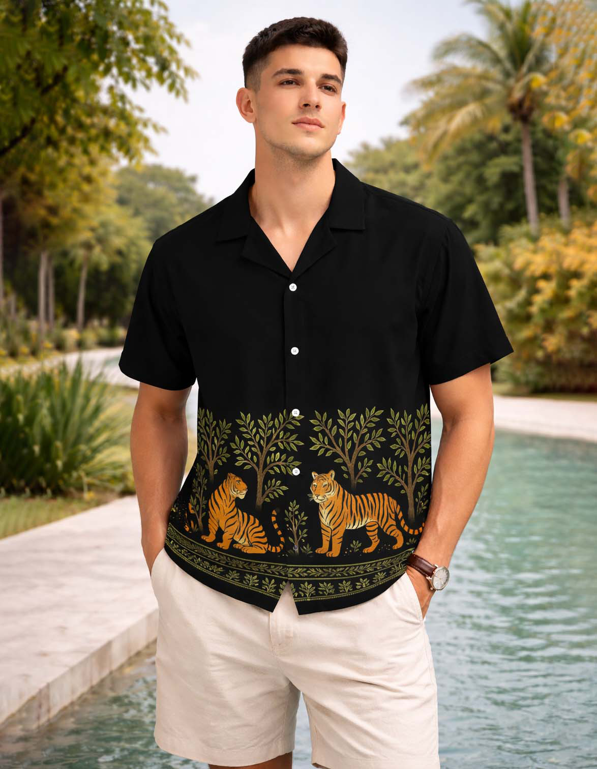 Tiger ArtPrinted Shirt