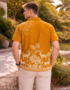 Deer Border Printed Shirt