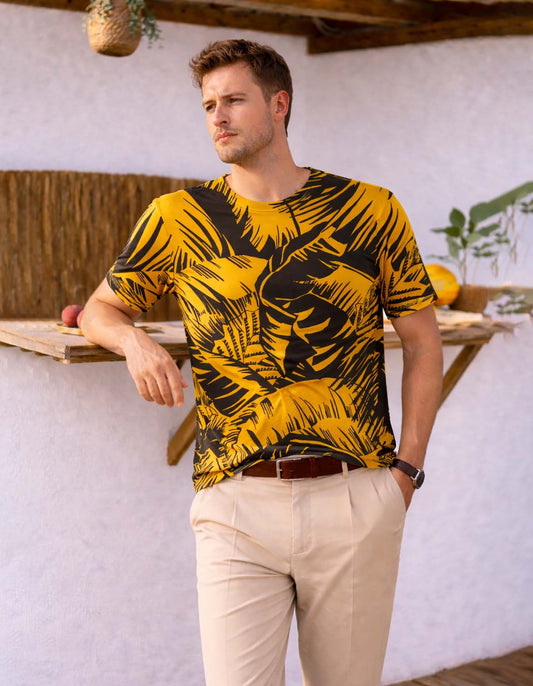 Banana Leaf Printed T-Shirt#