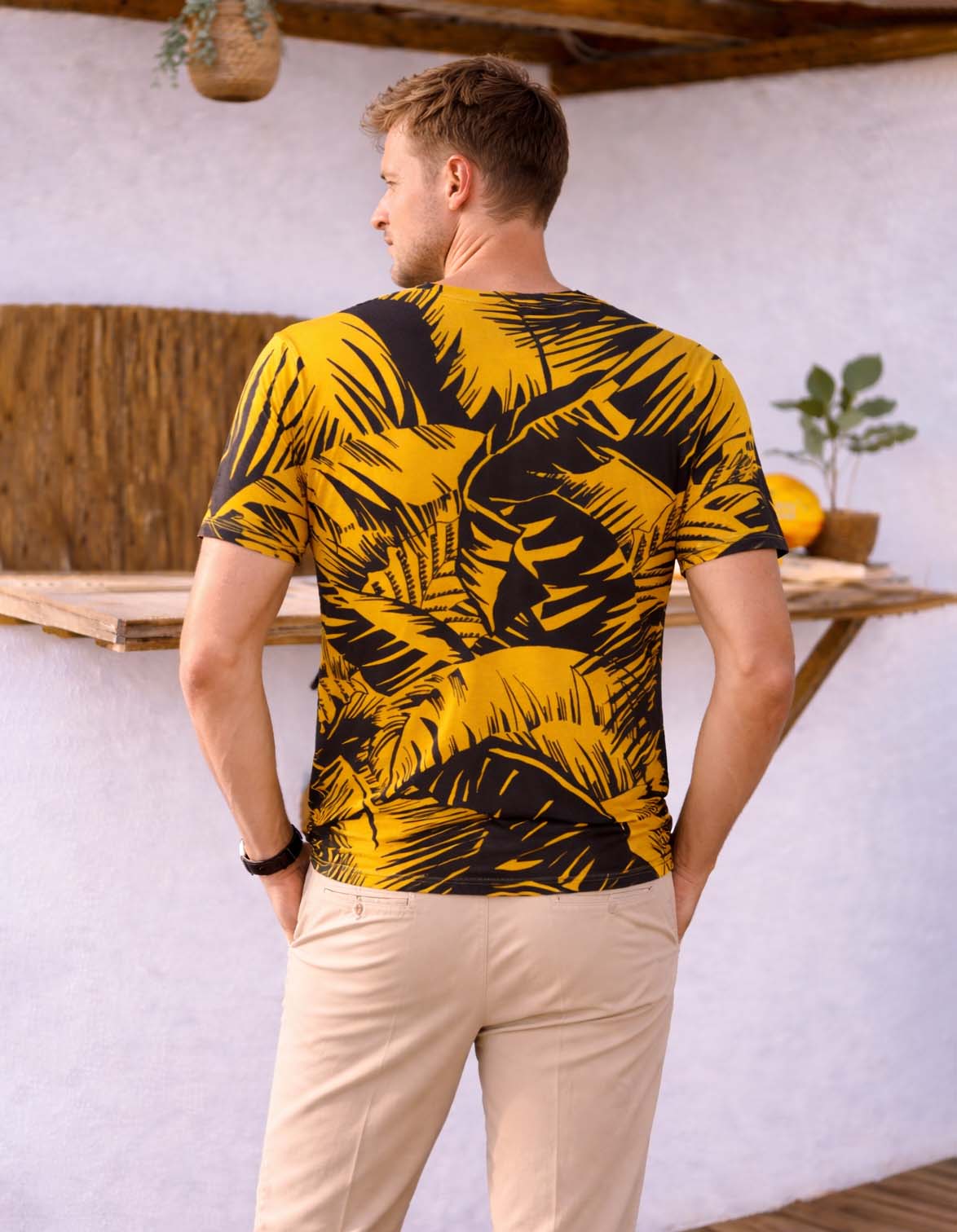 Banana Leaf Printed T-Shirt#