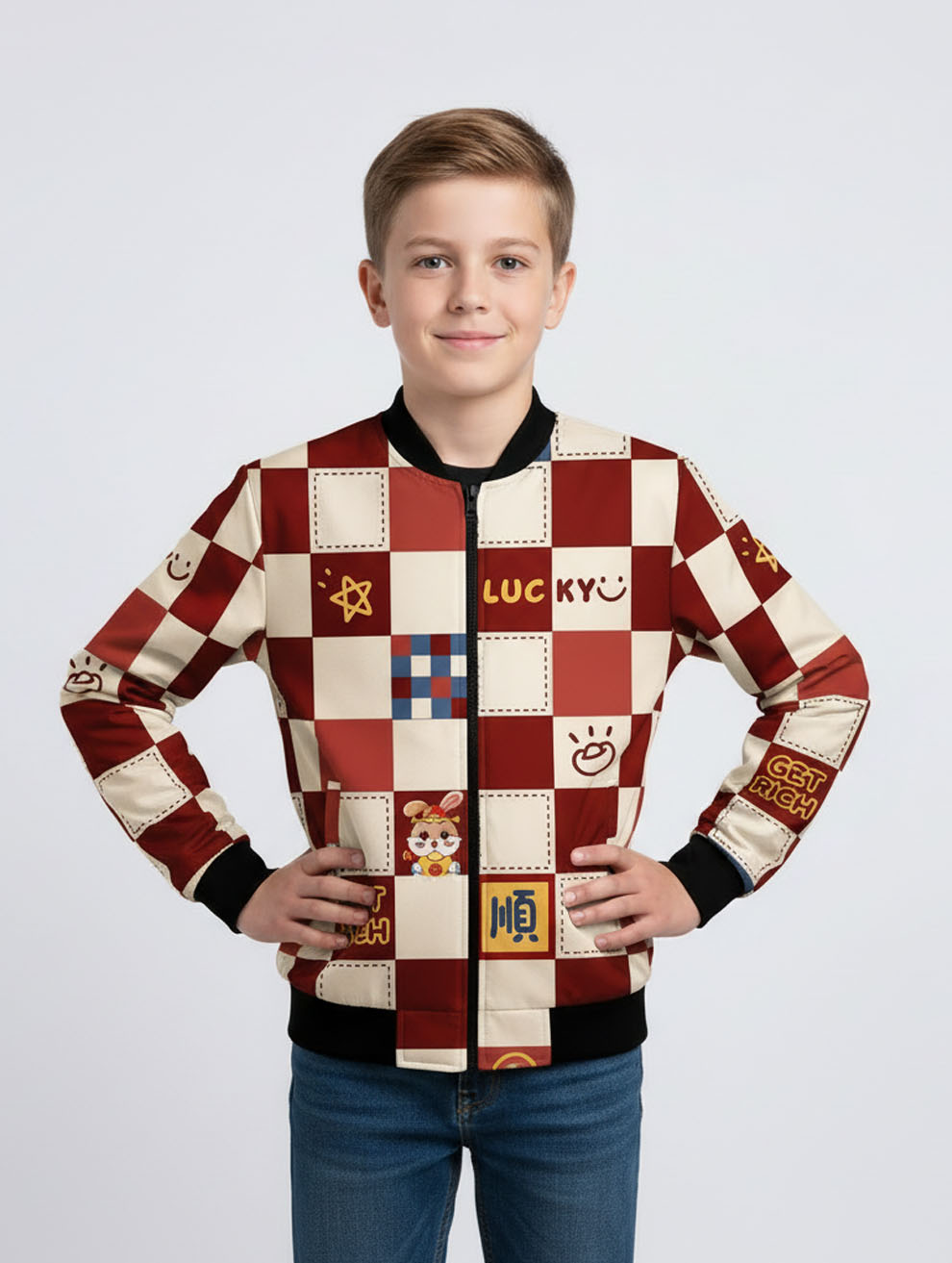 Printed Bomber Jacket #111