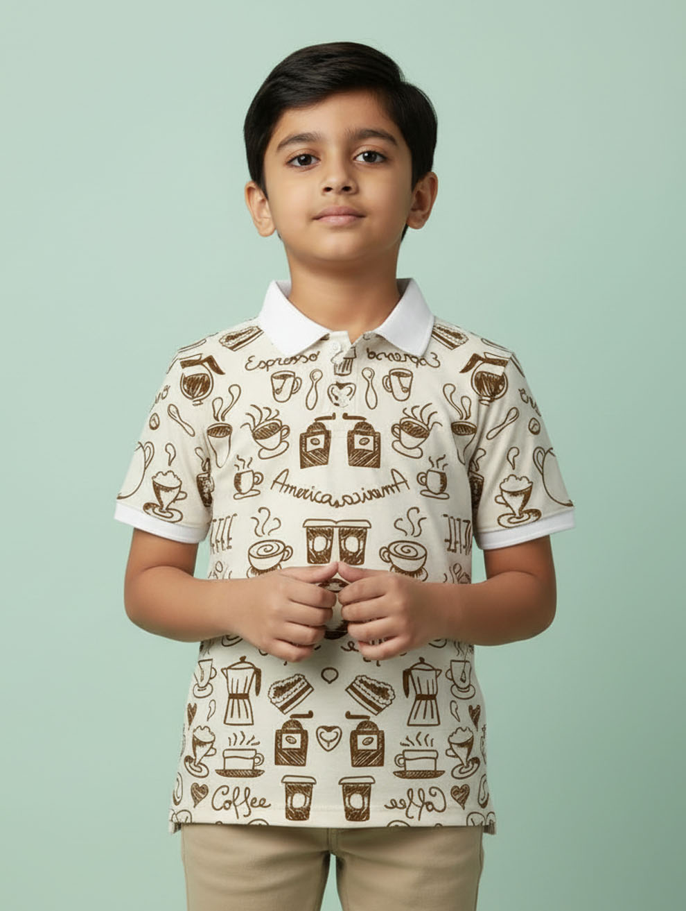 Kids Printed Polo T-Shirt #101
