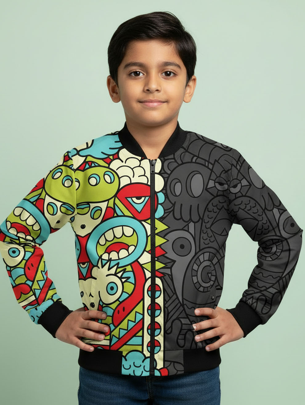 Printed Bomber Jacket #107