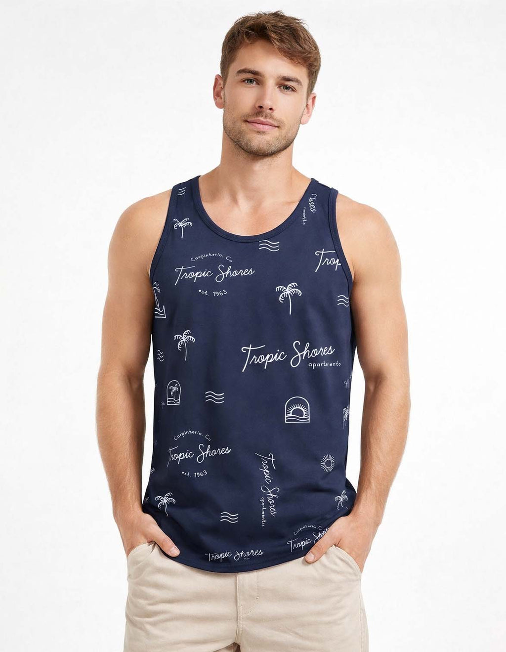 Tropic Shores Printed Sando