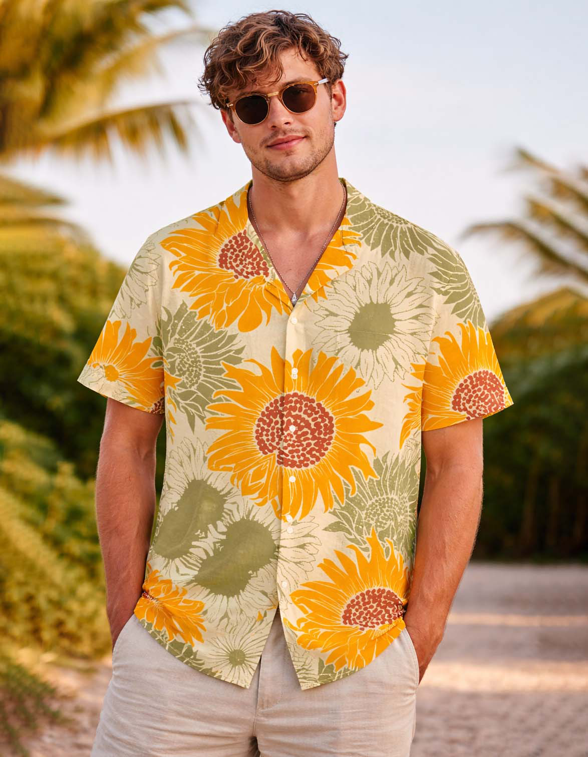 Sun Flower Printed Shirt