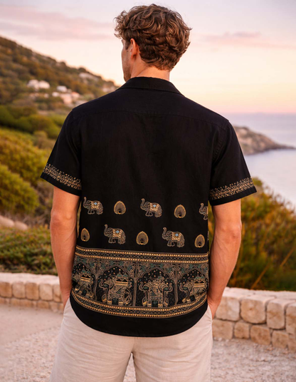 Traditional Elephants Printed Shirt