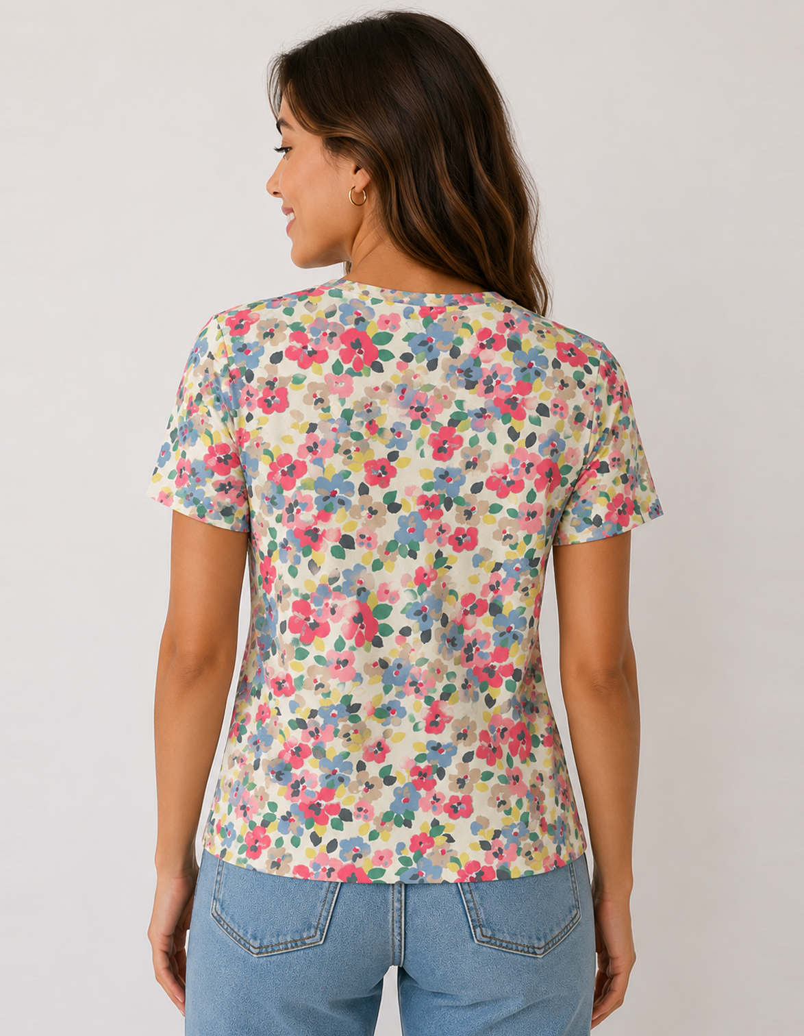 Vintage Floral Print T-Shirt