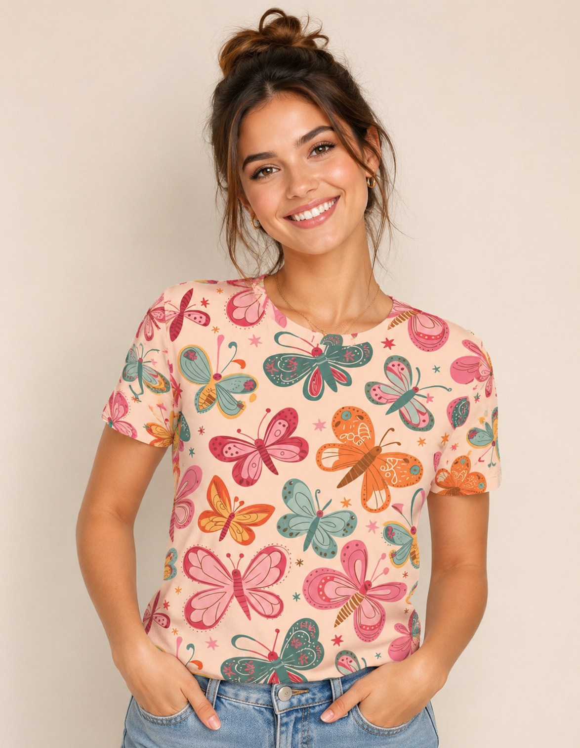 Butterfly Print T-Shirt