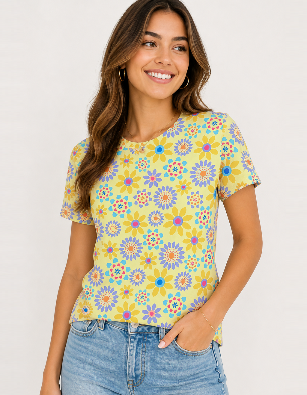 Floral Seamless Pattern T-Shirt