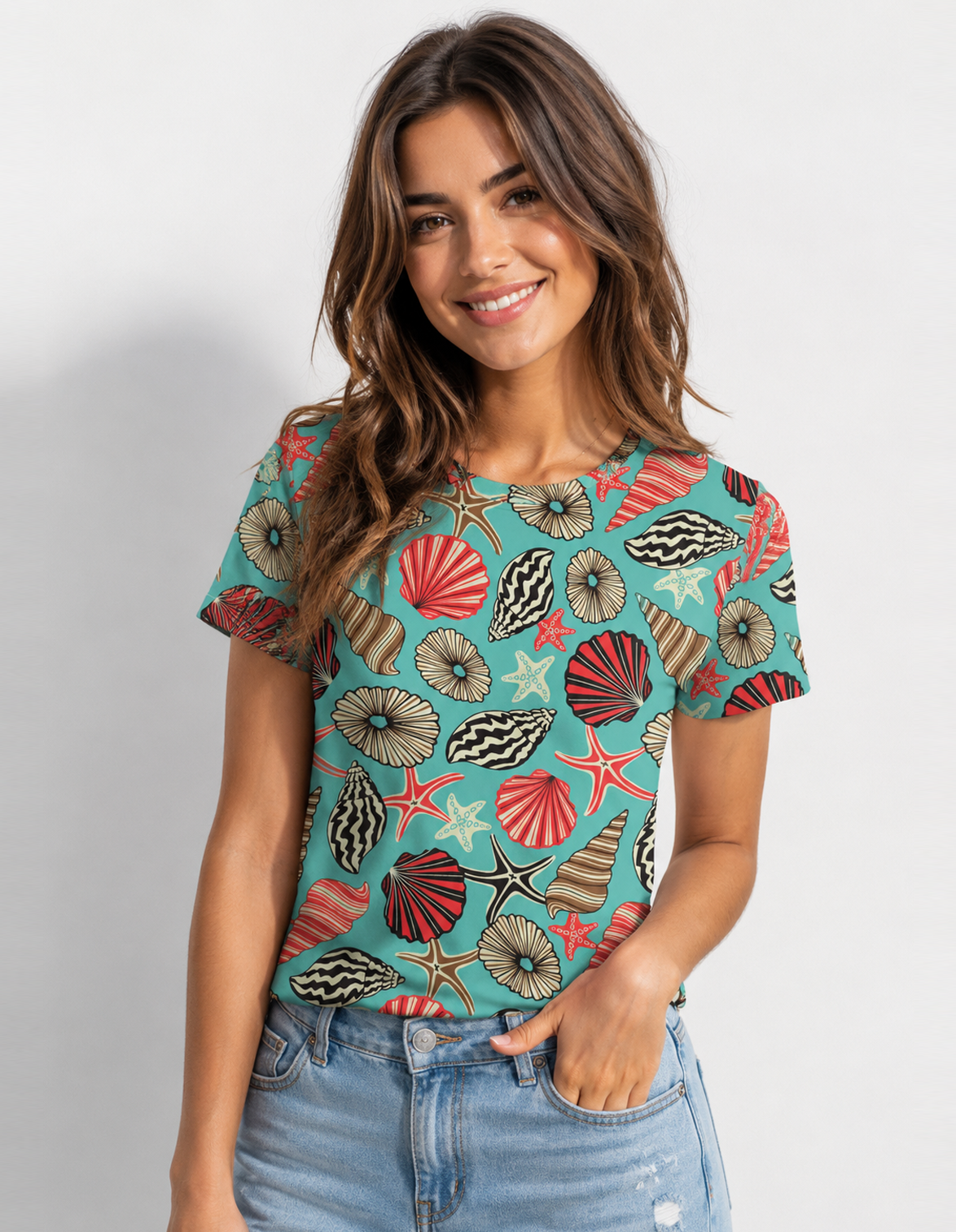 Sea Sheep Print T-Shirt