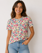 Vintage Floral Print T-Shirt