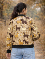 Girl's Printed Bomber Jacket #122