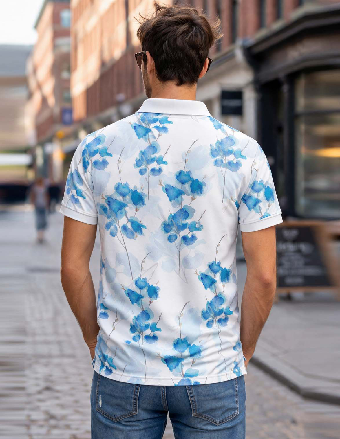 Aurelia Floral Printed Polo T-Shirt #BPP104