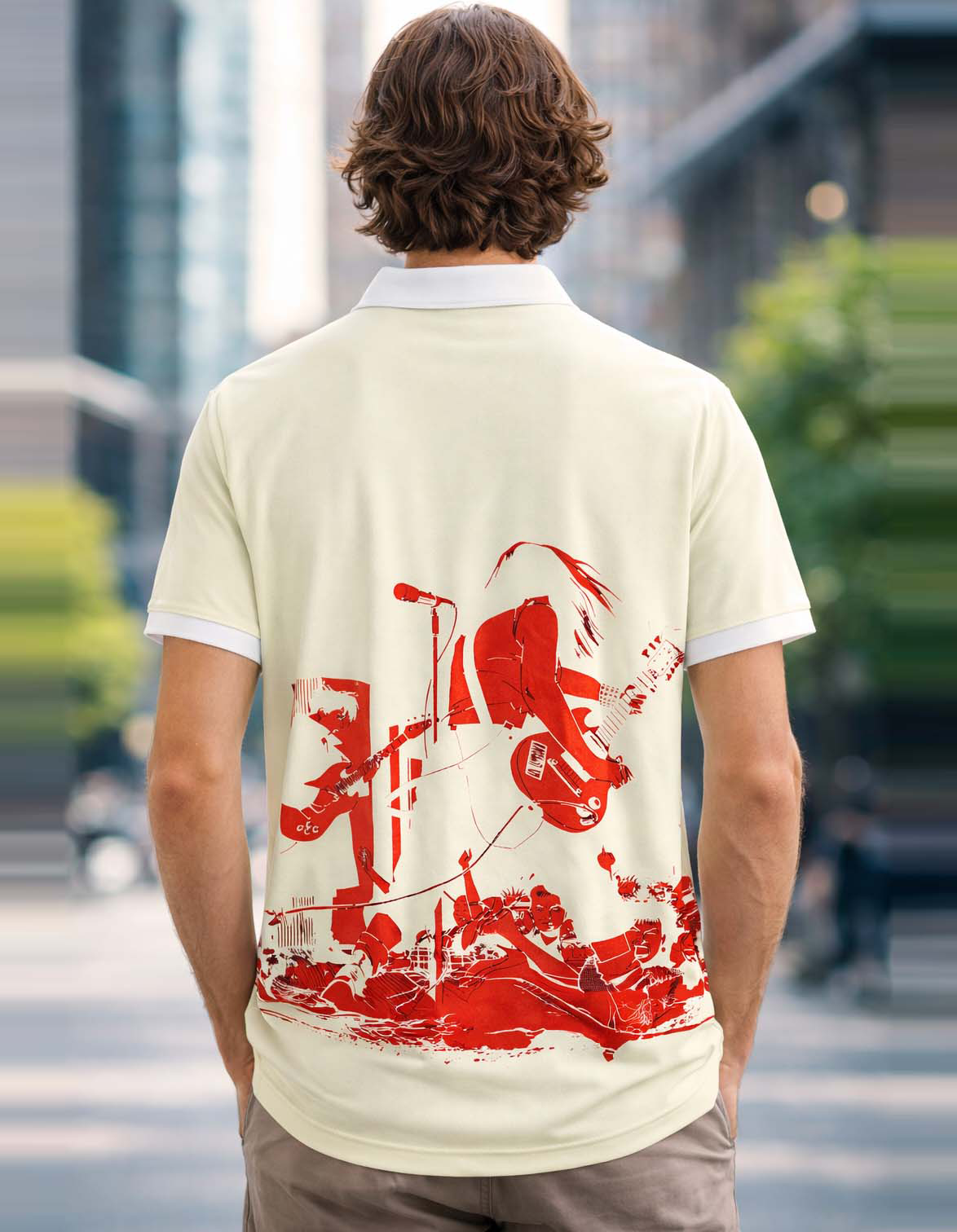 Music Art Printed Polo T-Shirt