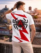 Spider Punk Printed Polo T-Shirt