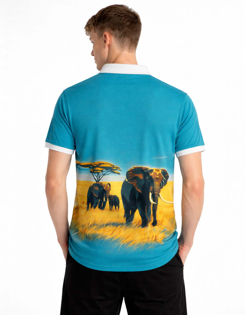 Jungle Safari Printed Polo T-Shirt